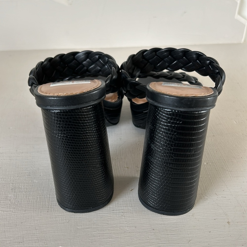 DV by Dolce Vita Black Braided Heels - Picture 2 of 6